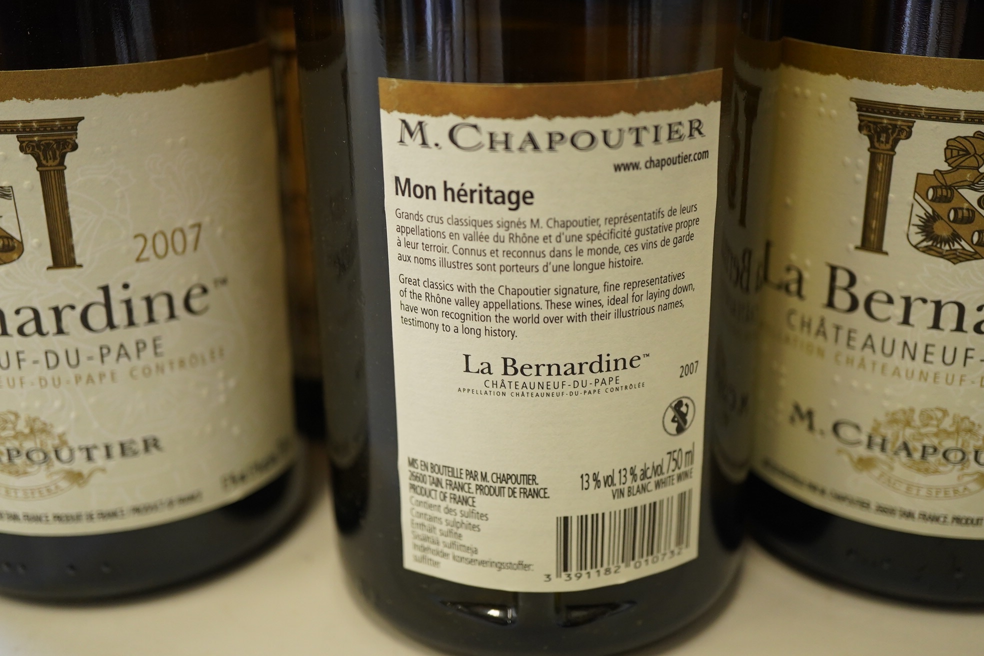 Domaine M. Chapoutier, Chateauneuf-du-Pape, La Bernardine Blanc, 2007
